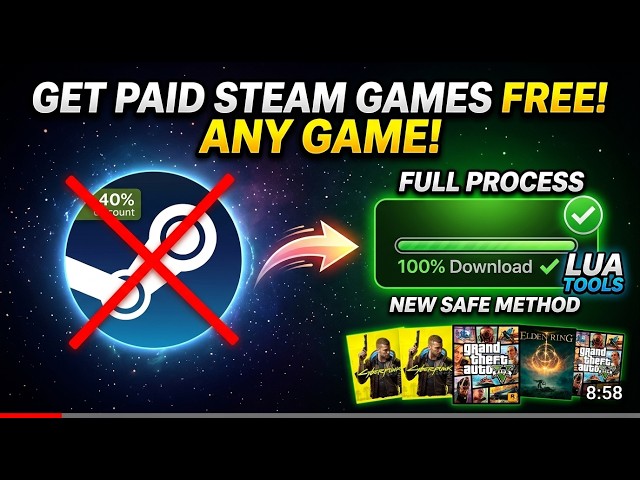 How to Install Paid Steam Games FREE With Lua Tools Guide (2026) ⚡