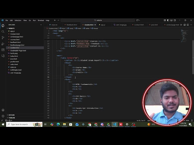 Grade Page Basic Tutorial | By Using HTML | Harshit Bauddha