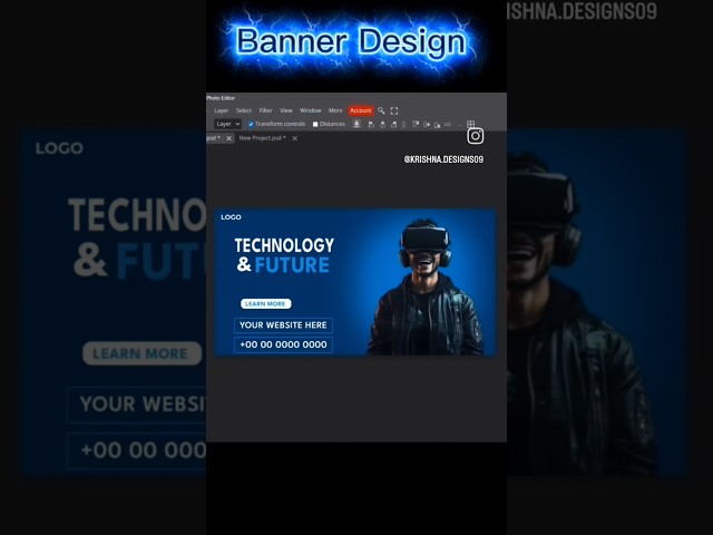 Trending AI Banner Design Technique 🔥 #photoshop2026 #graphicdesign #shorts