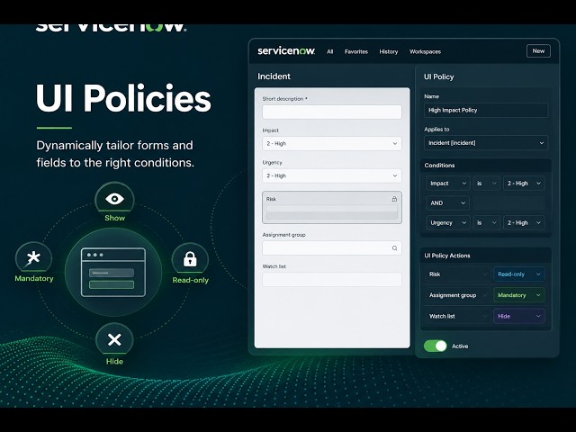 UI Policies in ServiceNow #servicenow #servicenowdeveloper