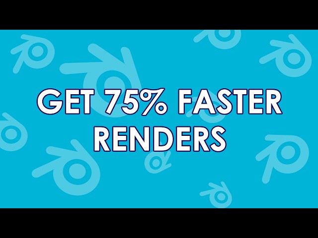 How To Get Faster Renders In Blender 5 | Explained