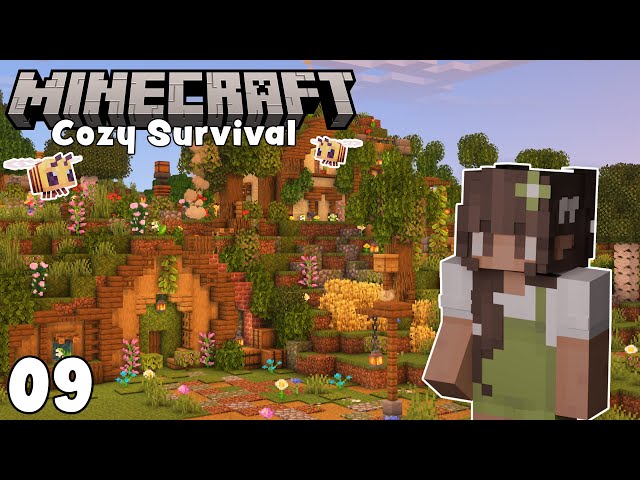 Exploring the Nether! | Cozy Minecraft Survival Let's Play - Ep. 09 🐝