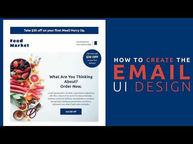 How to create the Email Template UI Design Using HTML and CSS | Email Template