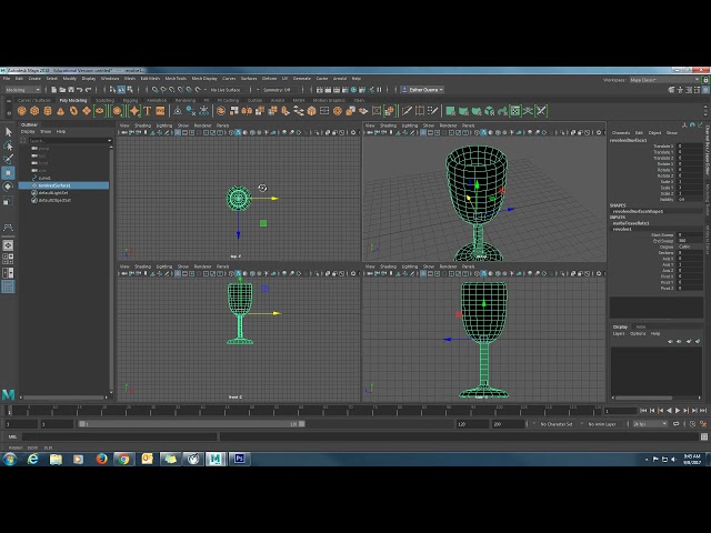 Maya Tutorials: Loft & Revolve Tool
