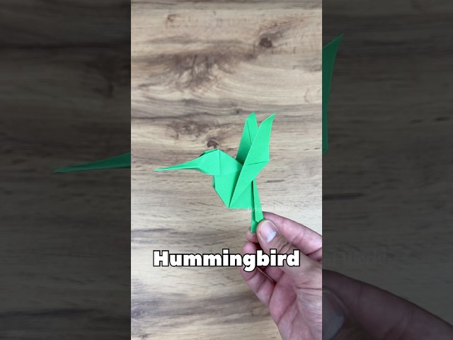 EASY ORIGAMI HUMMINGBIRD TUTORIAL | HOW TO MAKE HUMMINGBIRD FROM PAPER STEP BY STEP | ORIGAMI BIRD