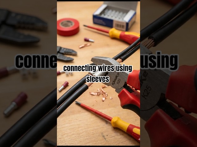connecting wires using sleeves #industrialelectrician
