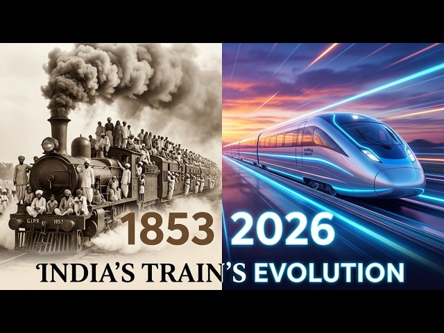 EVOLUTION of Indian Trains 1853 vs 2026 🇮🇳 (Steam to Maglev)
