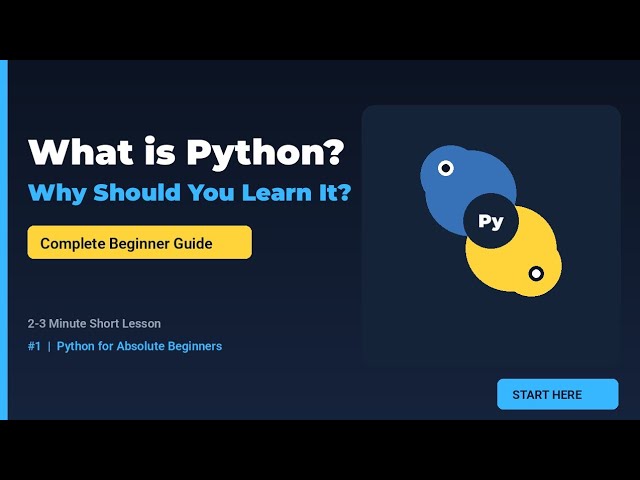 Python Introduction for Absolute Beginners (No Experience Needed)