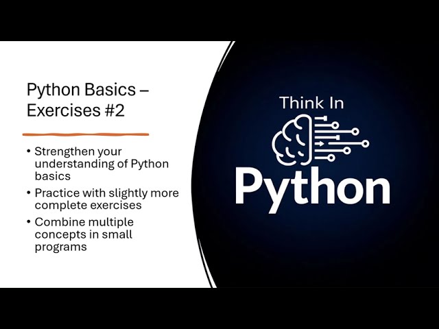 Python Basics Exercises – Strengthening Core Skills