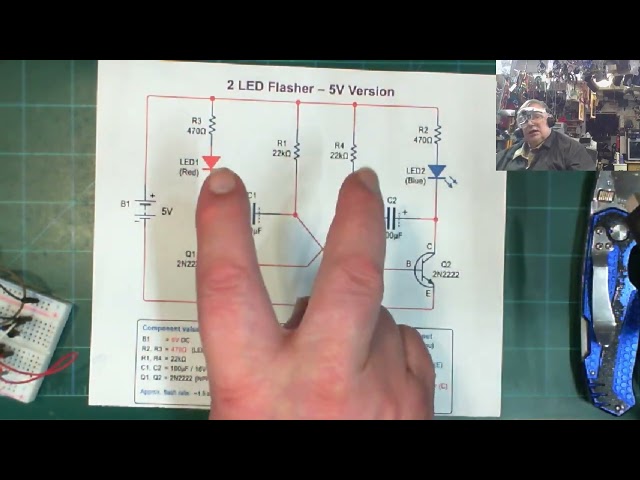 2 LED FLASHER  5V - simple project