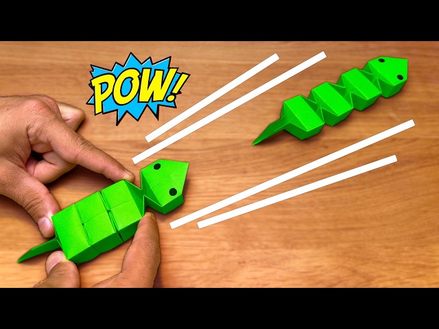 Origami Sliding Paper Snake | Fun & Easy Toy
