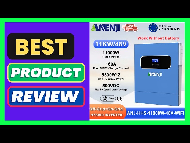 ANENJI 11KW Solar Inverter 48V High Power Off/On Grid Inverter