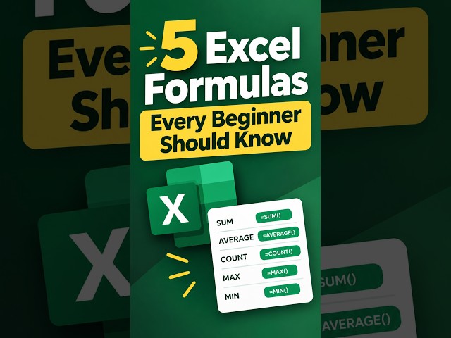 5 Excel Formulas Every Beginner Should Know