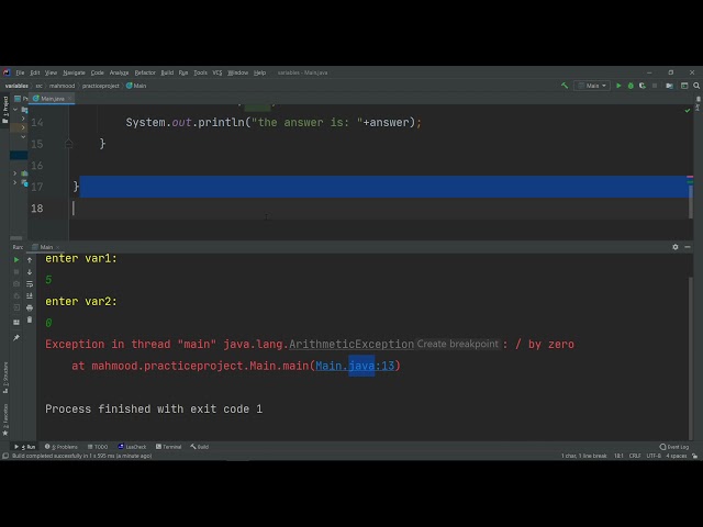 Exception handling | java basics part 17 sohar university