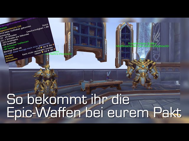 Epic Weapons in Your Covenant Sanctum! How to Get This Gear [World of Warcraft: Shadowlands]