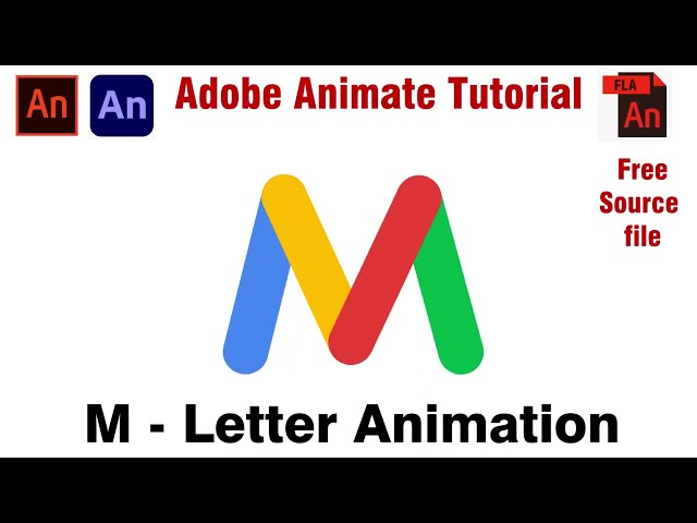 Google Style M Letter Motion Graphic Animation | Adobe Animate Tutorial