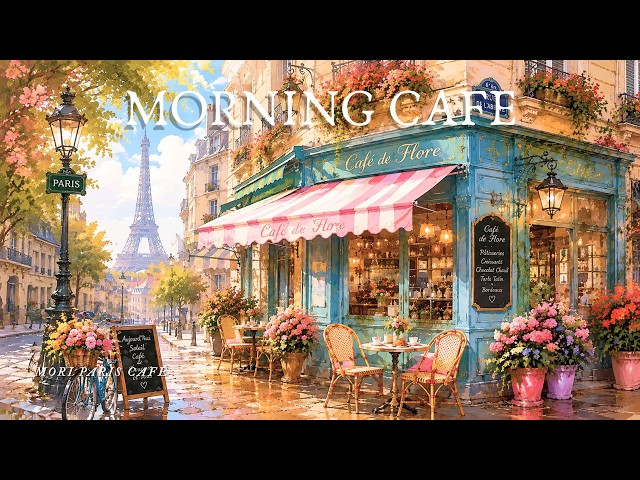 Morning Café in Paris ☕ Cozy French Jazz for a Bright & Relaxing Day | Mori Paris Café