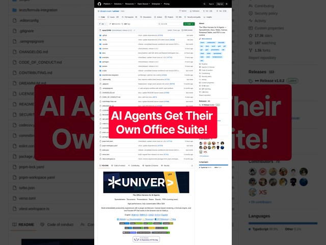 Univer: AI Agents Get Their Own Office Suite!