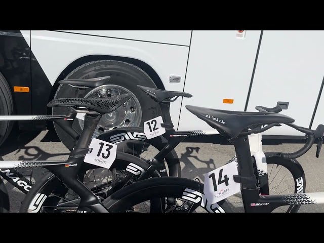 UAE Colnago bikes at the start of stage 4 of the Vuelta Valenciana 2026