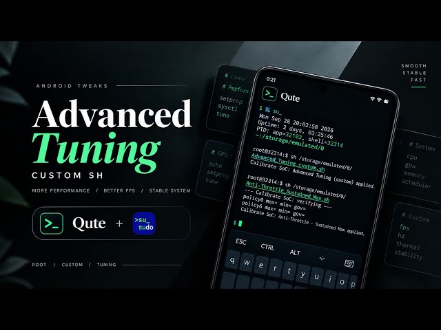 Advanced Tuning Custom SH 🔥 Boost Performance & Reduce Throttling - No Root | RC Tweaks 