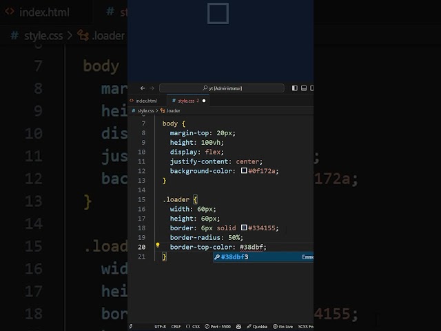 Animated Loader using HTML & CSS