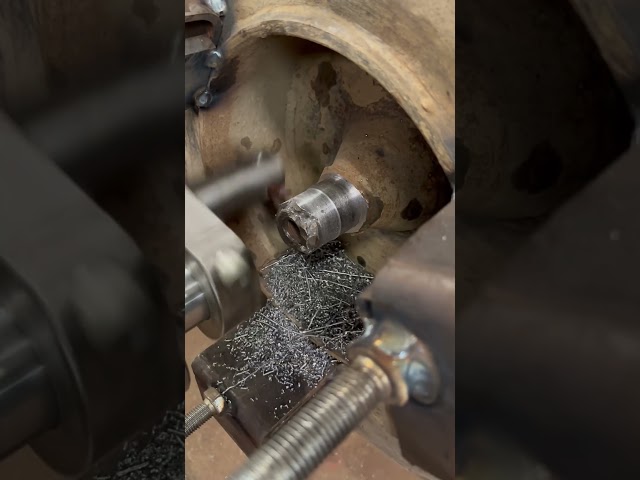 Using the portable line borer as a lathe #engineering #welding #agriculture #lineboring #lathe