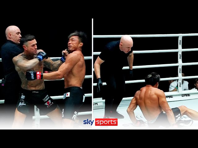 Nieky Holzken demolishes Yoshihiro Akiyama with DEVASTATING first round KO 😲💥 | ONE 165