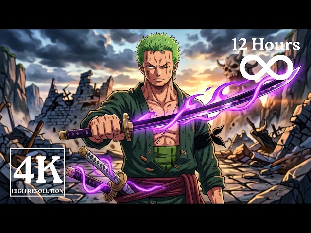 KING OF HELL: 4K Zoro Live Wallpaper | One Piece Purple Haki Ambience #zoro #emma #onepiece