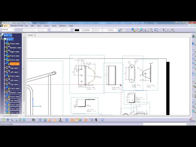 Table Plank Holes|Modeling & Reverse Engineering a Foldable Table in Catia V5