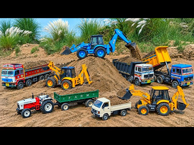 Jcb Ki Khudai Video | JCB 5CX Loading Sand TATA Highway Truck Tractor Pickup | Jcb Tractor Cartoon