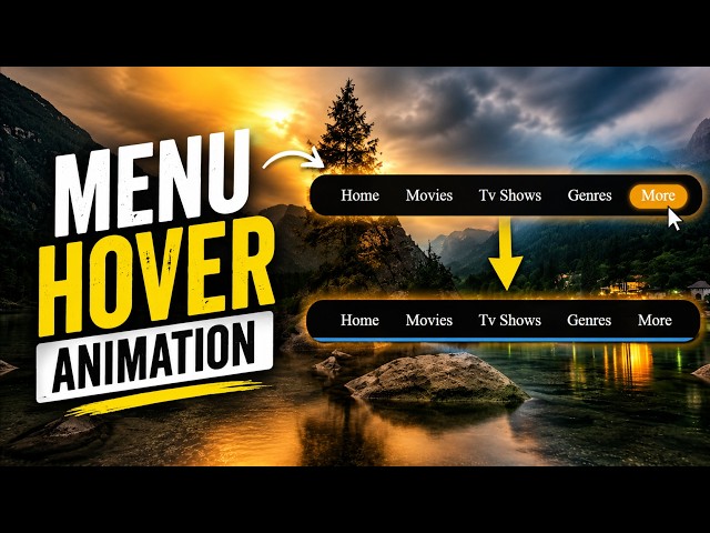 Navbar Hover Animation with Pure CSS 🔥 | Smooth & Modern Web Design Effect