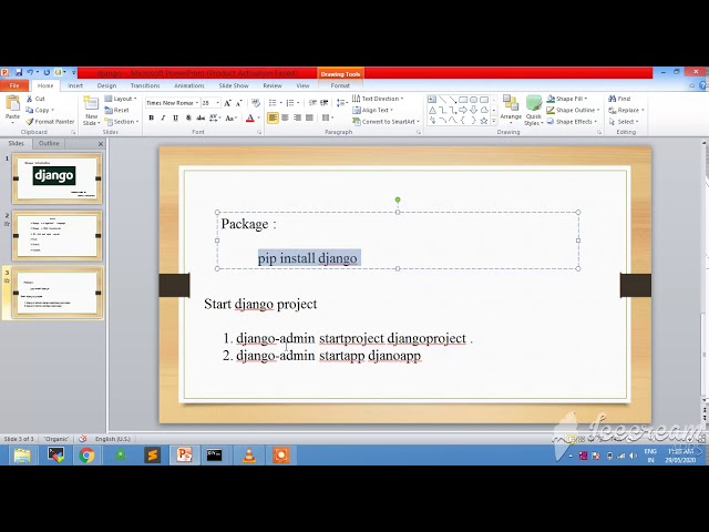 Creating  django project and app