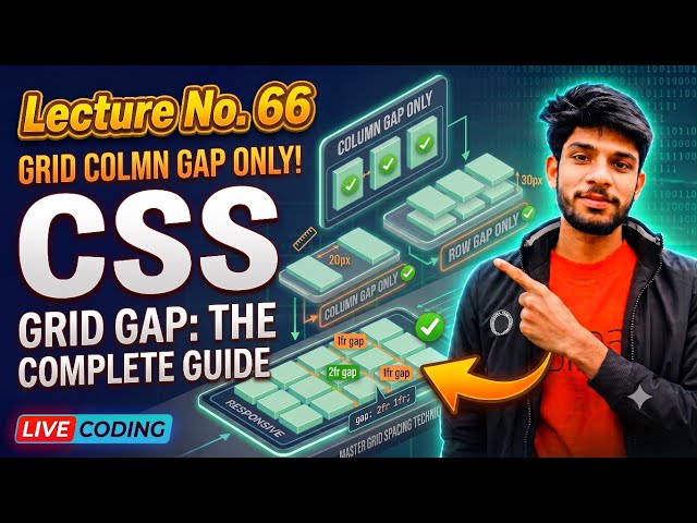 CSS Grid Gap Tutorial in Hindi | Row Gap vs Column Gap | Web Development Course (Lecture 66)