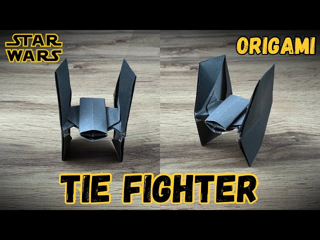 TIE Fighter Origami Star Wars Tutorial | How to Make Star Wars Origami TIE Figher Spaceship