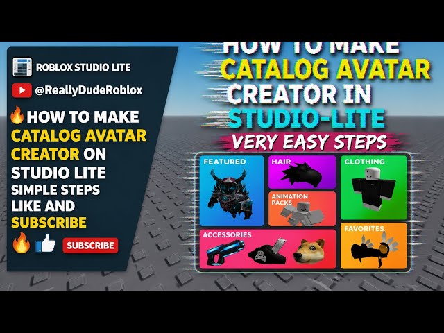 How To make Catalog Avatar Creator om Studio lite Roblox #Characters #robloxpvp (mobile)