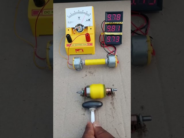 DIY Project: MagnetSpins 775 Armature → 2Generators3 voltmeterDC Moving CoilMeter Test#viral #reels