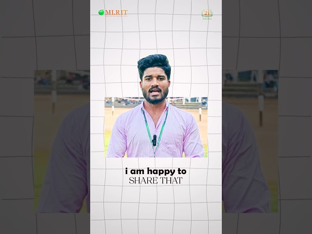 Campus to Corporate journey of Yeshwanth CSE IV year student @ MLRIT