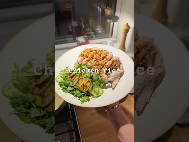 Recreating one of our favorite Singaporean dishes: chicken rice!