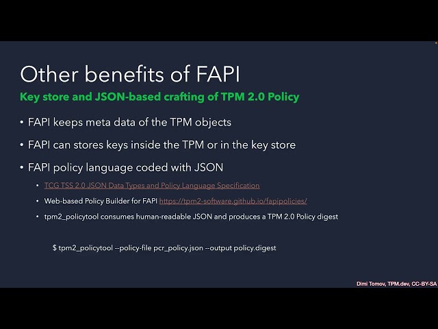 Advanced Trusted Platform Modules (TPMs) Usage TC1103 Lecture C Part 1