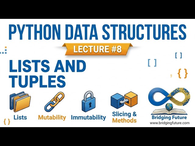 Python Data Structures: Lists & Tuples Explained | Lecture #8 | Beginner to Pro Series
