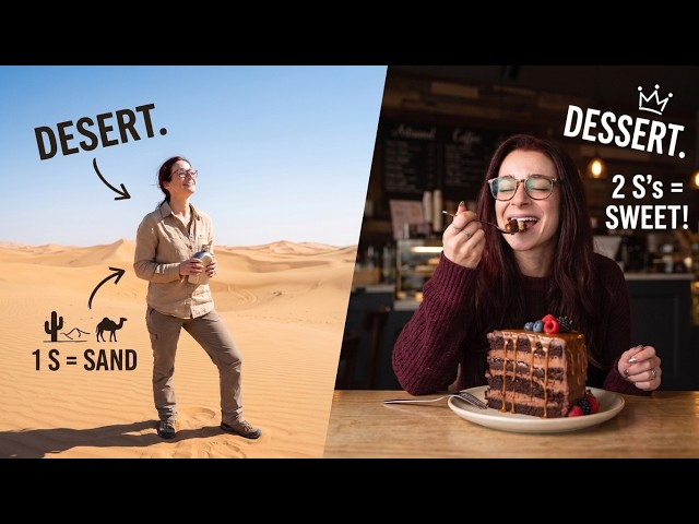 Desert vs. Dessert 🍰 Why One Extra 'S' Changes Everything