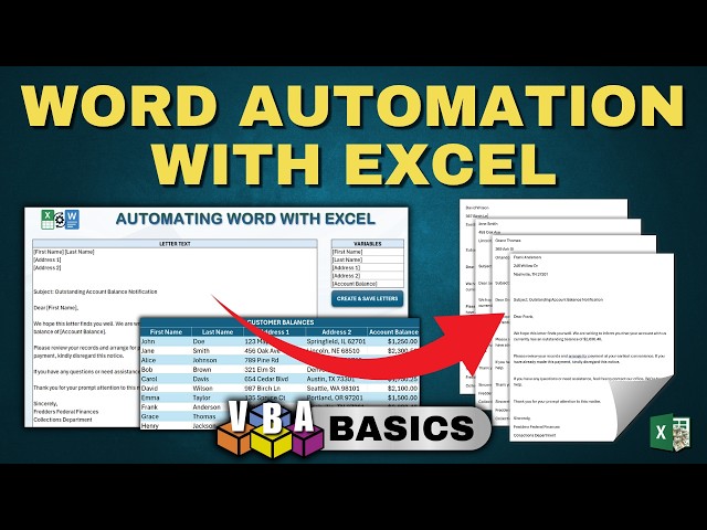 VBA for Beginners: Automate Custom Word Documents Using Excel