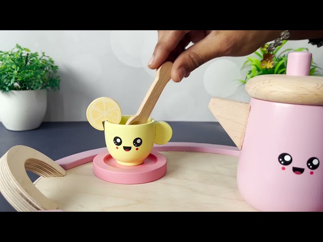 Tea party set #youtubetrending #toysfinds #kidsteaparty #woodentoys #momfinds #viralvideo #shorts