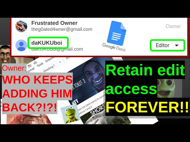 Google Docs orbital prank file: strike with IMPUNITY