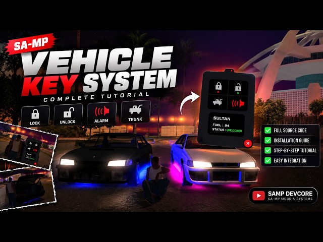 [SAHRE] SA-MP Free Vehicle Key System | Modern Vehicle UI + Full Source Code | Samp DevCore