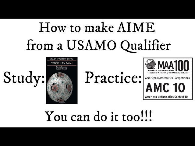 How to make AIME from a USAMO Qualifier!