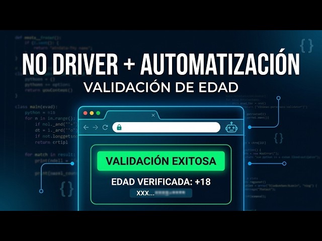 Automatizando la Validación de Edad con NoDriver | Ingeniería Inversa y Automatización Web