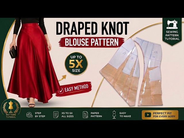 Beautiful Side-Flare Skirt | Easy Pattern Drafting | XS–5XL