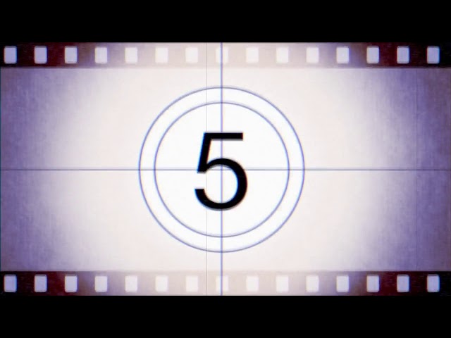 Retro film countdown background luxury