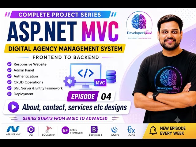 ASP.NET MVC Complete Project Series #04 | Frontend to Backend | Hindi